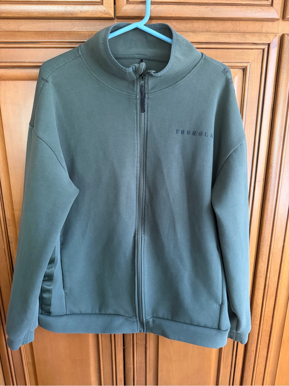 YoungLA Olive Green Full-Zip Puffer Jacket